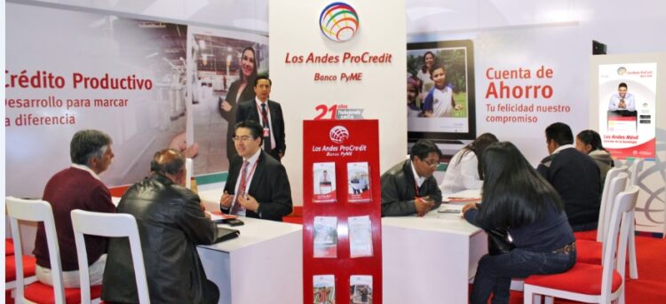 Banco PYME Los Andes ProCredit, participó de la 2da Feria del Crédito en La Paz, ofreciendo sus servicios financieros  comprometidos con el desarrollo de las empresas y el medioambiente.