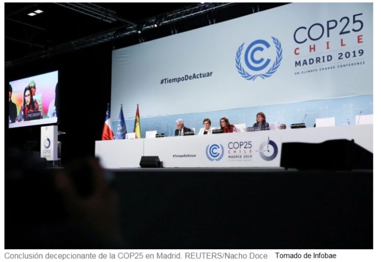 Lejos de un final feliz: concluyó la cumbre del cambio climático (COP25)en Madrid con pobres resultados