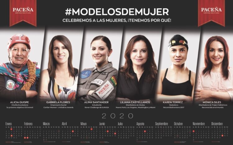 «Modelos de mujer» es el concepto del Almanaque 2020 de Paceña, que busca contribuir al empoderamiento