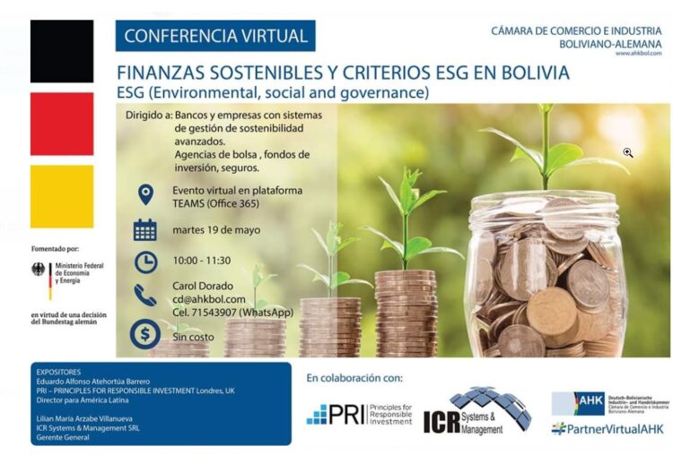 Taller online: «Finanzas Sostenibles y Criterios ESG en Bolivia»