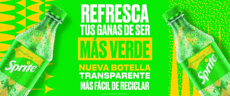 Sprite lanza su nuevo envase transparente, más fácil de reciclar
