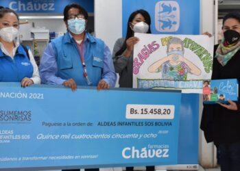 Farmacias Chávez logra recaudar Bs 15 mil en favor de niñas y niños participantes de Aldeas Infantiles SOS