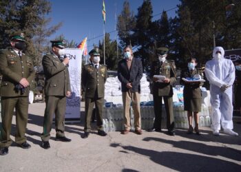 CBN dona material de bioseguridad para  apoyar el trabajo de la Policía Boliviana
