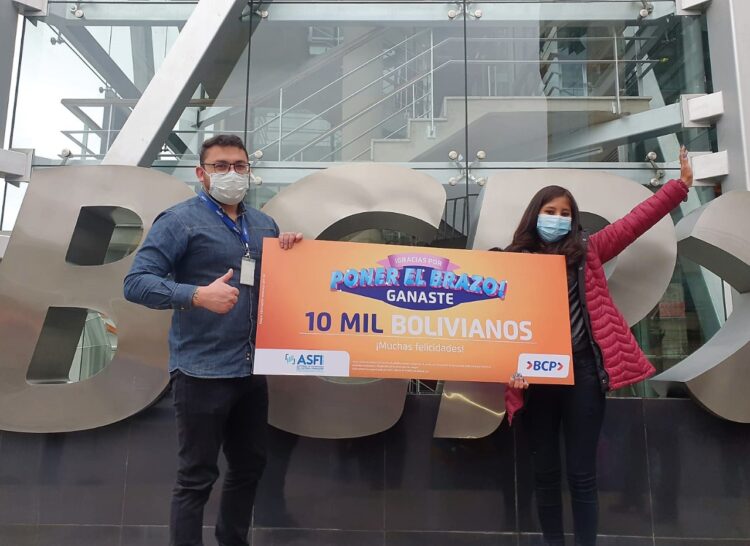 El BCP ya tiene 10 ganadores de Bs 10.000 entre sus clientes vacunados contra el COVID-19