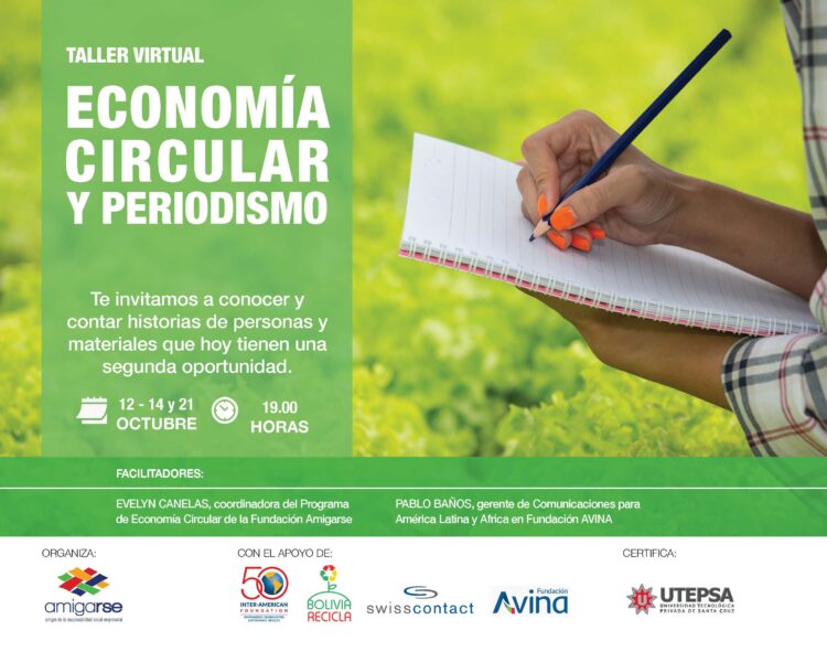 Fundación Amigarse organiza un taller virtual sobre economía circular y periodismo