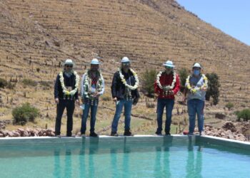 CBN dona a la comunidad Mallcoca el cuarto estanque  de agua y un tinglado para la escuela de Huari