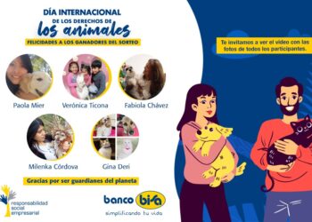 Banco BISA promueve, entre sus colaboradores, el amor y respeto hacia los animales.