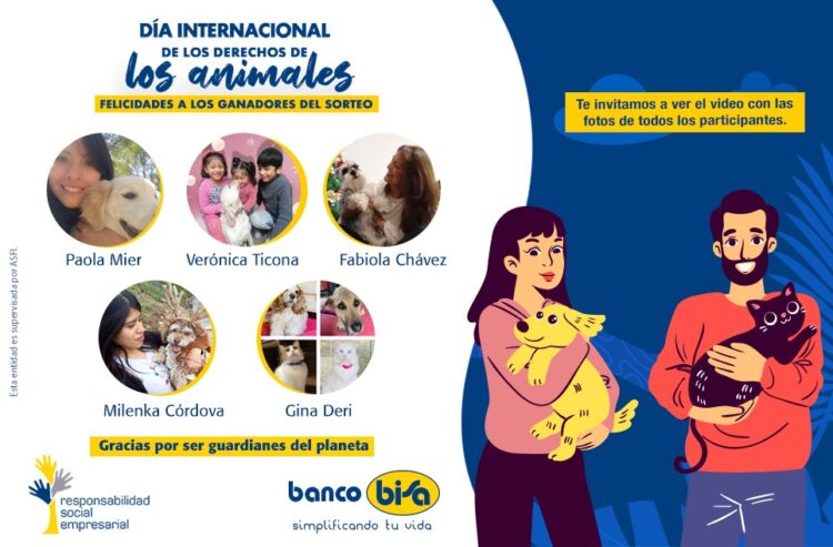 Banco BISA promueve, entre sus colaboradores, el amor y respeto hacia los animales.