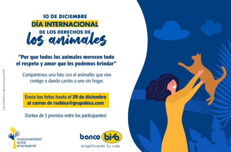 Banco BISA promueve, entre sus colaboradores, el amor y respeto hacia los animales.