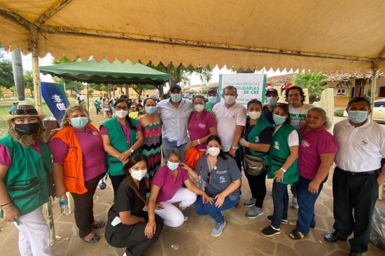 San José de Chiquitos se volcó a las Brigadas Médicas de CRE para recibir atención gratuita