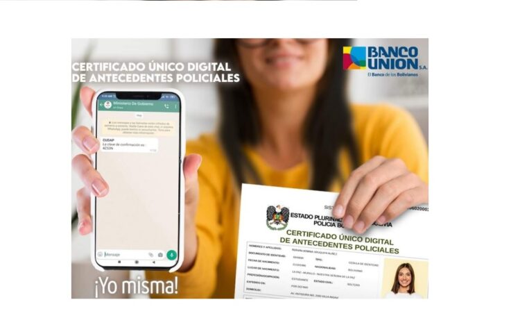 Banco Unión presta servicio de recaudación e impresión del Certificado de Antecedentes