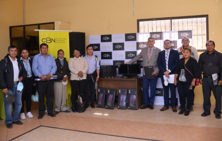 CBN dona equipamiento para mejorar la seguridad vial e impulsar la tecnológia de la OTB Taquiña Norte