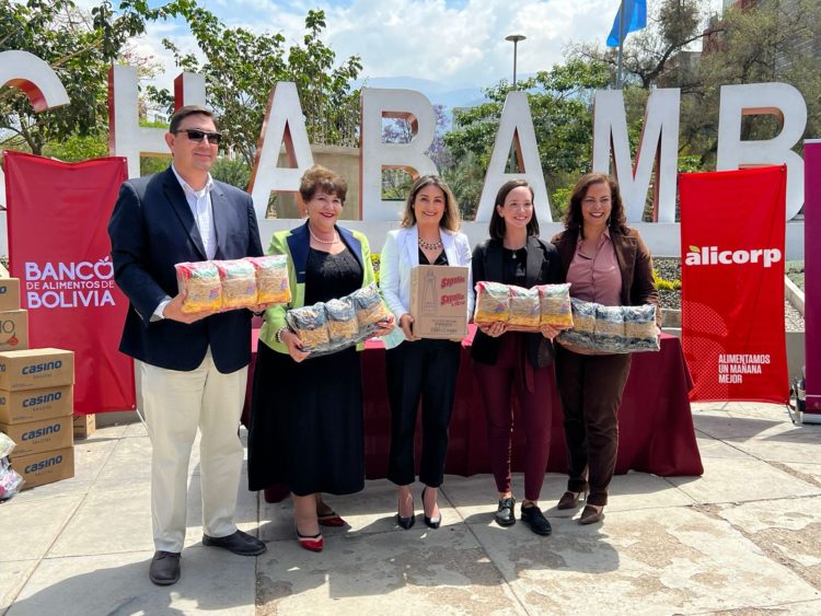 Banco de Alimentos, ICAM y Univalle reconocen a ALICORP por la donación de más de 178 mil kg en alimentos desde 2020