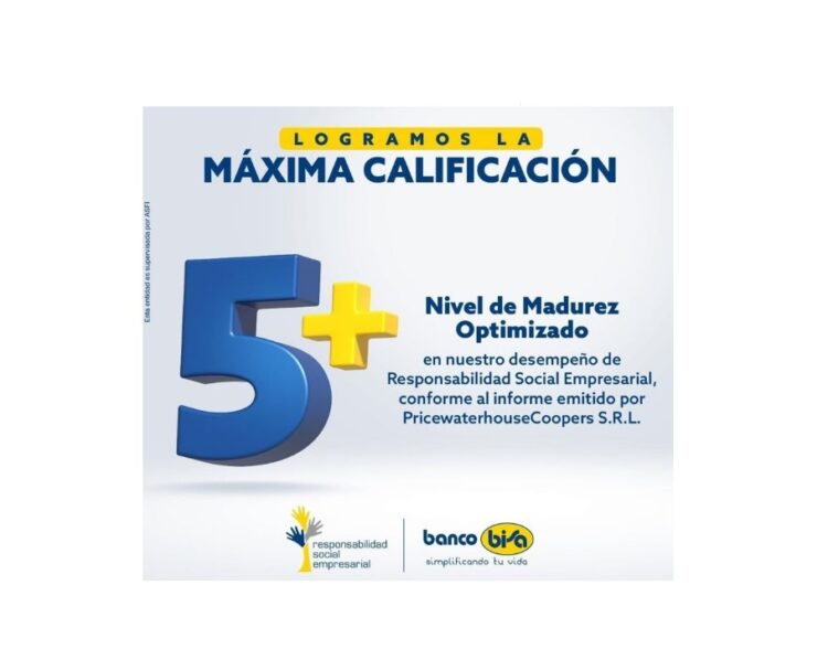Banco BISA obtiene la máxima calificación “5+” por su desempeño de RSE 