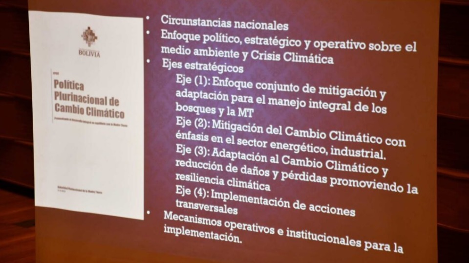 Gobierno aprueba la actualización de la Política Plurinacional de Cambio Climático