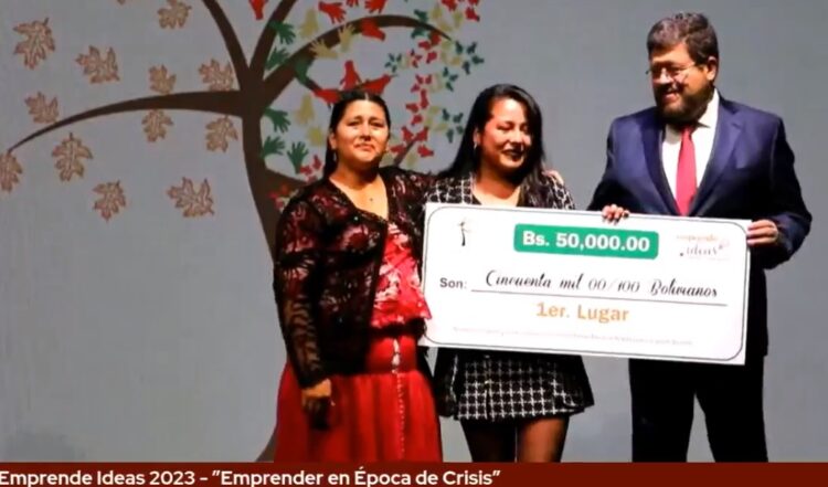 La chuquisaqueña Magalí Quintana ocupa el primer lugar del concurso nacional “Emprende Ideas 2023”