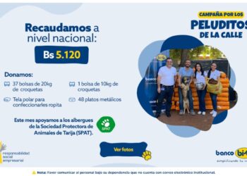 Campaña “Por los Peluditos de la Calle” de Banco BISA sigue recorriendo el país.