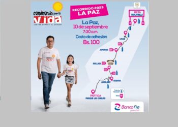 Este domingo 10 de septiembre el «Caminando por la Vida» parte del parque Las Cholas, zona sur de La Paz.