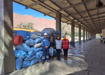 “El Tren de la Esperanza” transportó una tonelada de tapas de plástico de Tupiza a Viacha