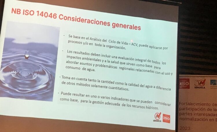 El IBNORCA resalta la importancia de medir la huella del agua utilizando la norma técnica NB/ISO 14046