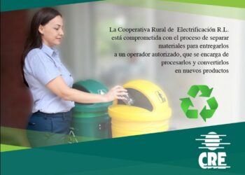 La Cooperativa Rural de Electrificación gestiona responsablemente los residuos que generan sus operaciones.