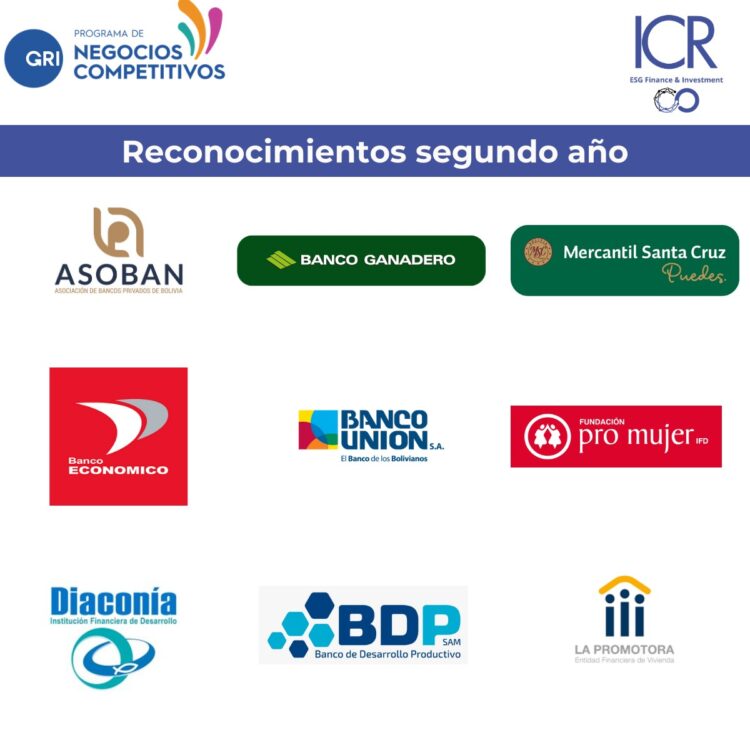 ICR desbloquea por 2do año potencial de sostenibilidad de 31 empresas de Bolivia que recibieron reconocimiento de GRI