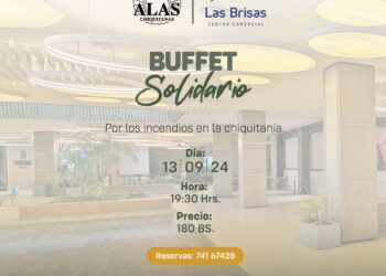 Las Brisas Centro Comercial y Alas Chiquitanas presentan buffet solidario contra los incendios en la Chiquitania