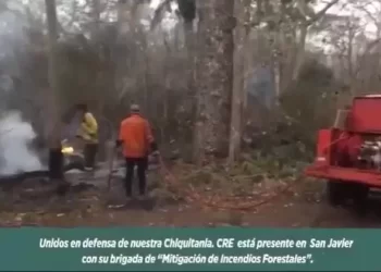 Brigadas de Mitigación de Incendios Forestales de CRE llegaron a Roboré y San Javier
