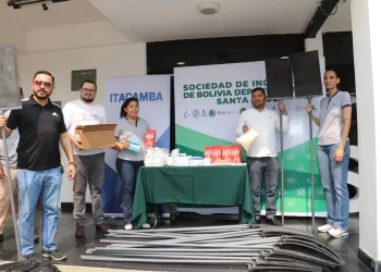 Itacamba lleva equipamiento y medicinas a bomberos voluntarios  de Puerto Suárez y El Carmen Rivero Torres