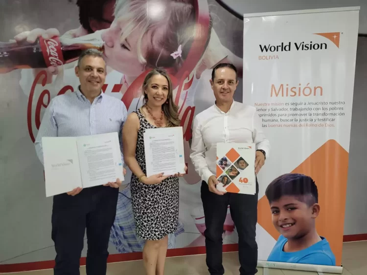 Fundación Coca-Cola Bolivia y Vision Mundial Bolivia suscriben convenio marco de cooperación interinstitucional