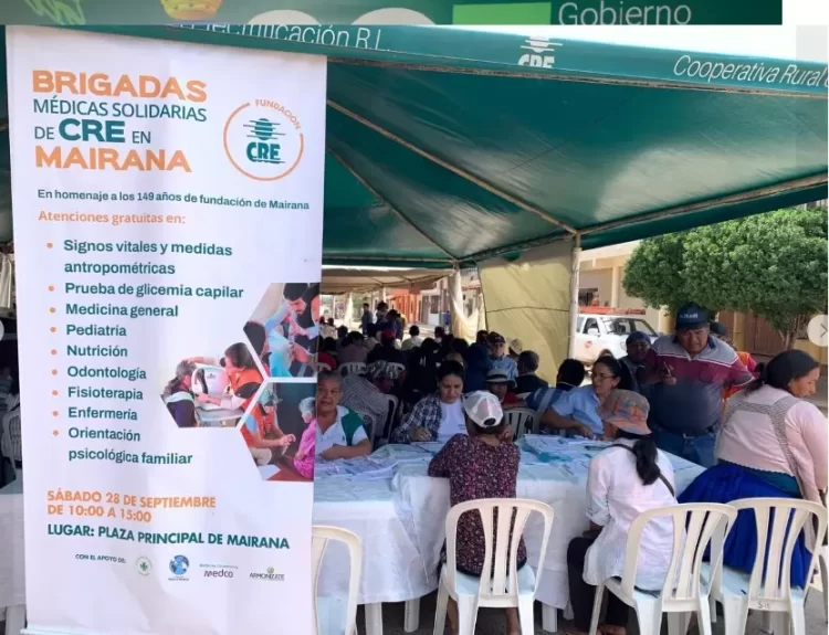 CRE Brigada Médica Solidaria: Más de 2.500 prestaciones médicas gratuitas en Mairana