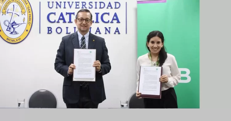 Banco Nacional de Bolivia y la UCB firman convenio que brinda oportunidades de crecimiento a los estudiantes.