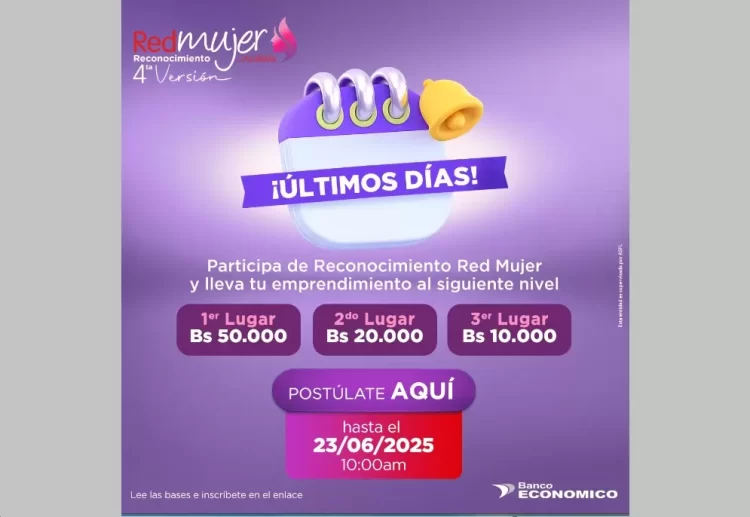 23 de junio es el plazo para participar en el Reconocimiento Red Mujer de Banco Económico