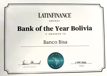 Banco BISA recibe el premio “Bank of the Year – Bolivia 2025” otorgado por LatinFinance 