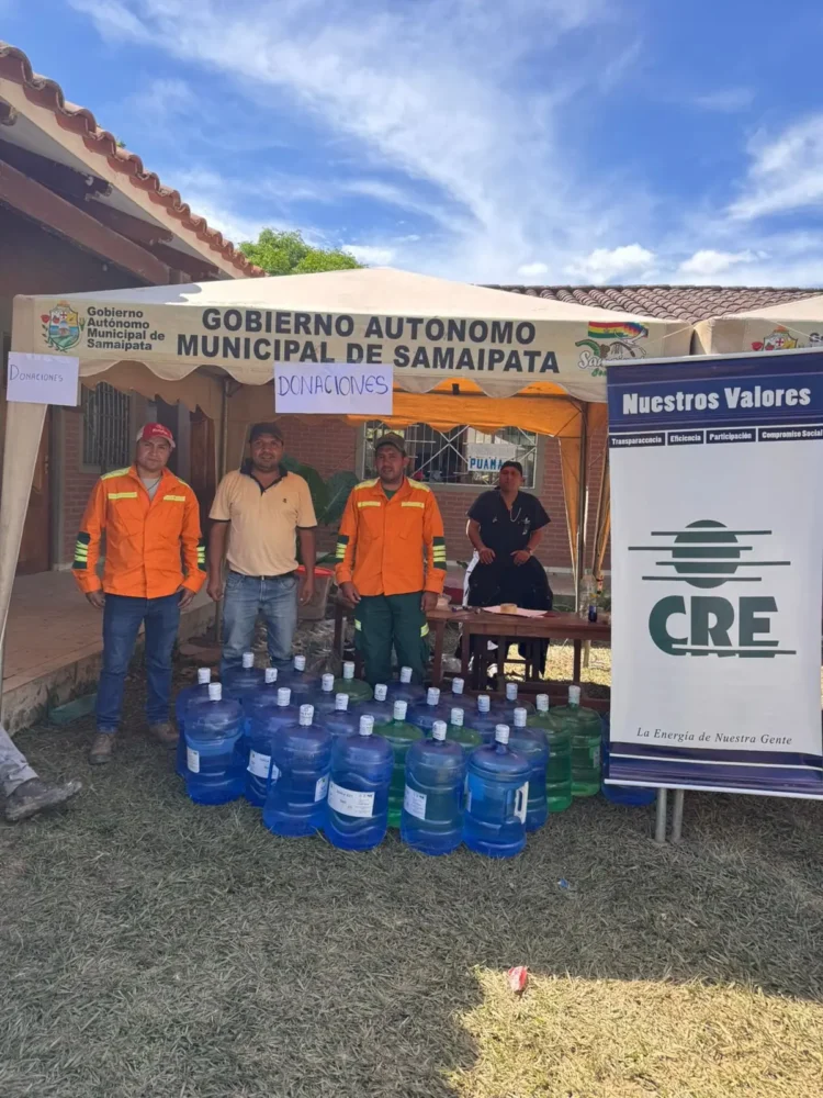 CRE envió ayuda a los Valles cruceños por tercera vez