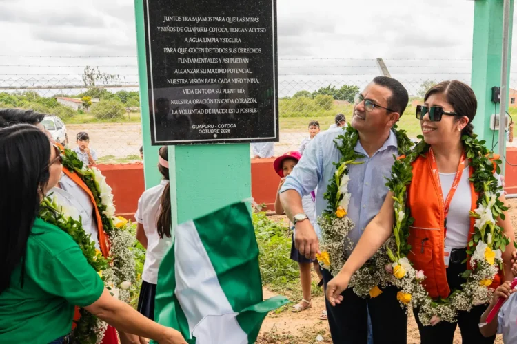 BNB hace posible que más de 600 niñas y niños de la comunidad Guapurú-Cotoca accedan a agua segura