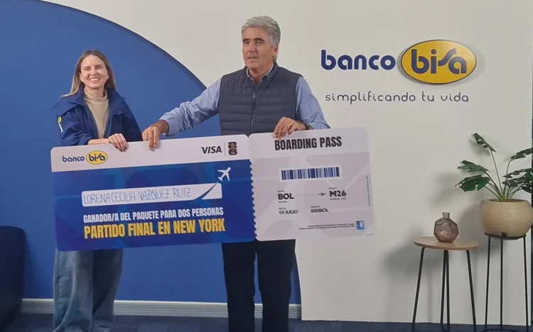 Banco BISA entregó un paquete doble para vivir la final del Mundial 2026 en Nueva York