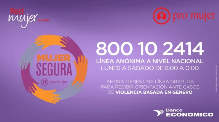 Pro Mujer habilita atención las 24 horas en su línea de contención de violencia basada en género