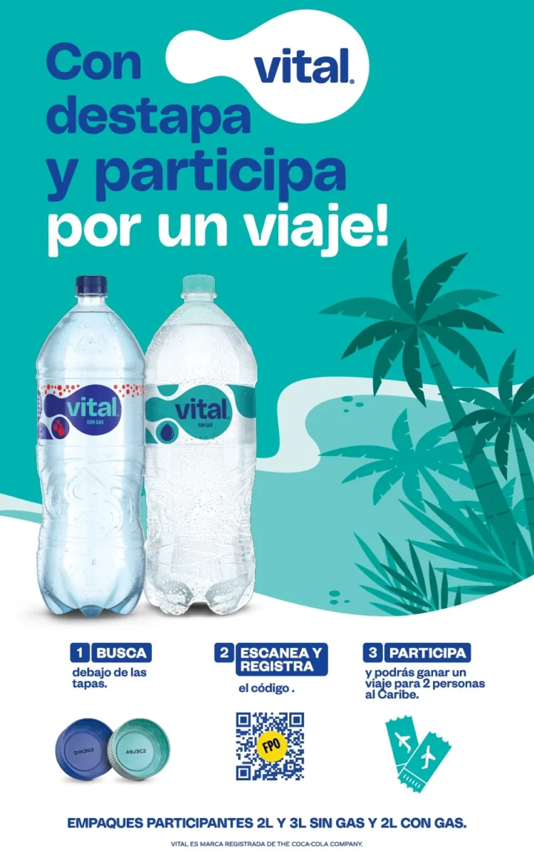 Agua Vital llevará a cinco ganadores y sus acompañantes a Punta Cana en 2027